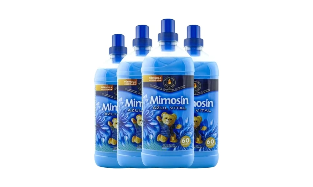 Suavizante concentrado para ropa Mimosín Azul Vital (Pack de 4)