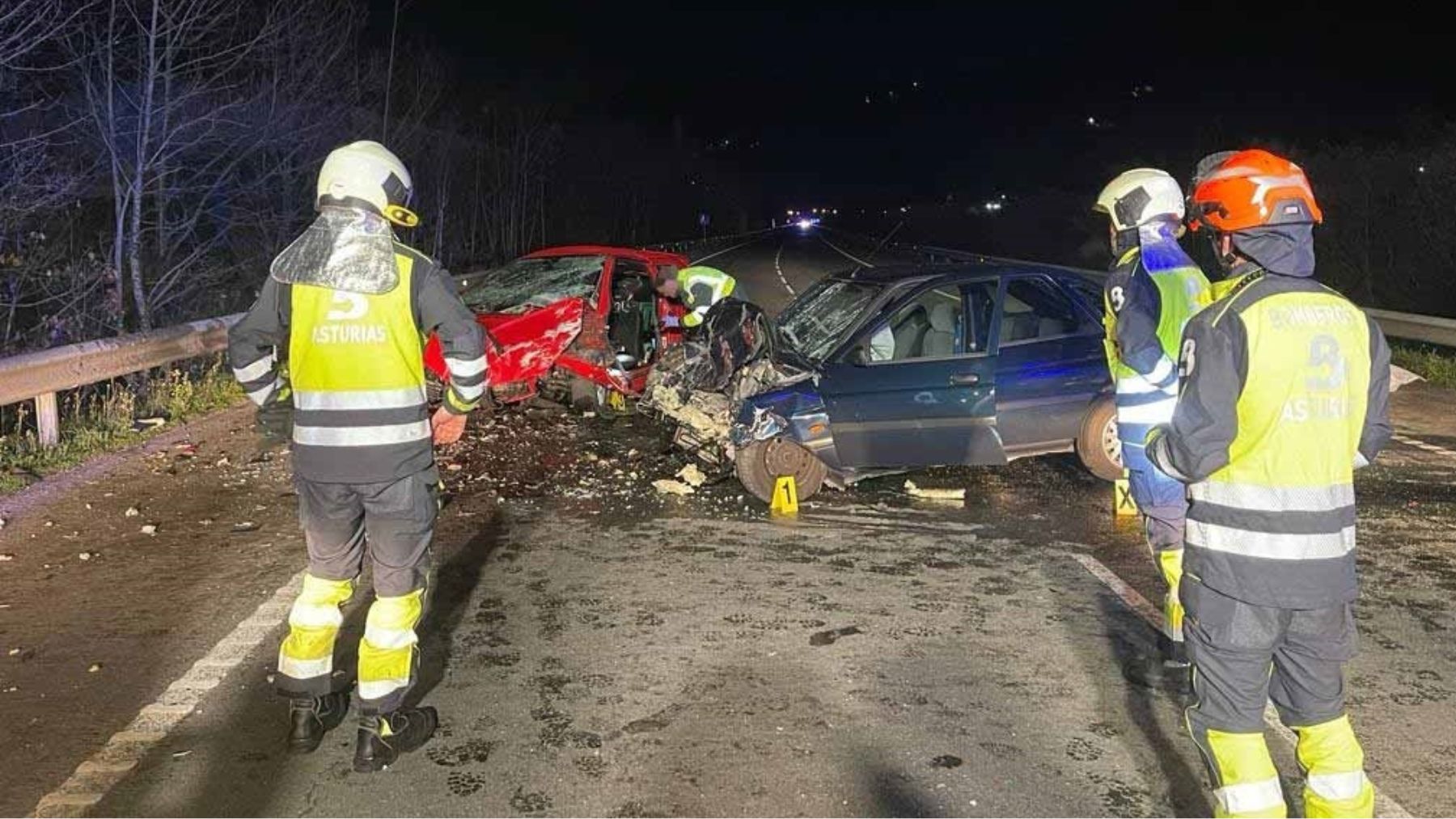 Accidente de tráfico en San Martín del Rey Aurelio, Asturias (Foto: SEPA)