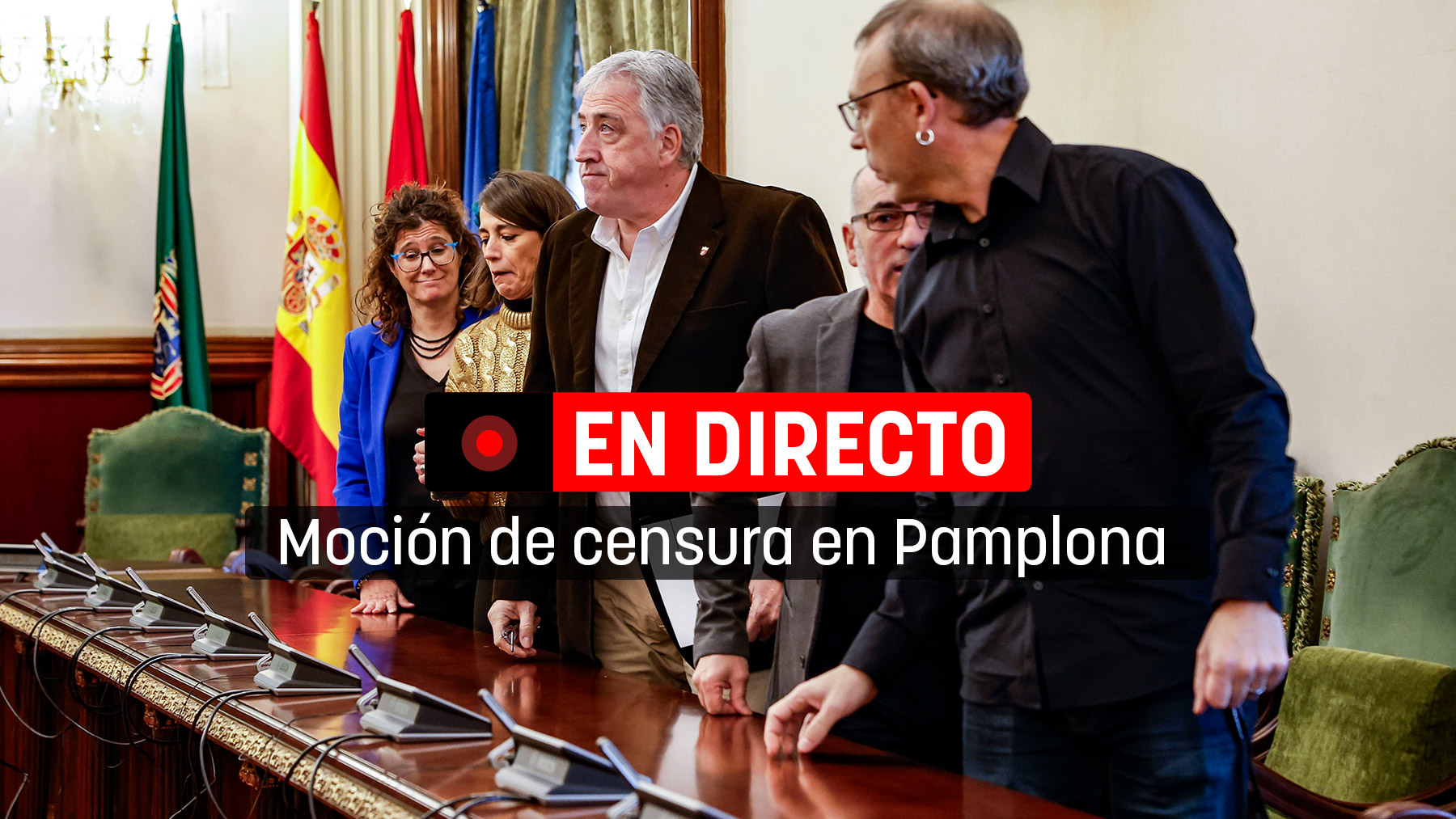 En directo moción de censura en el Ayuntamiento de Pamplona.