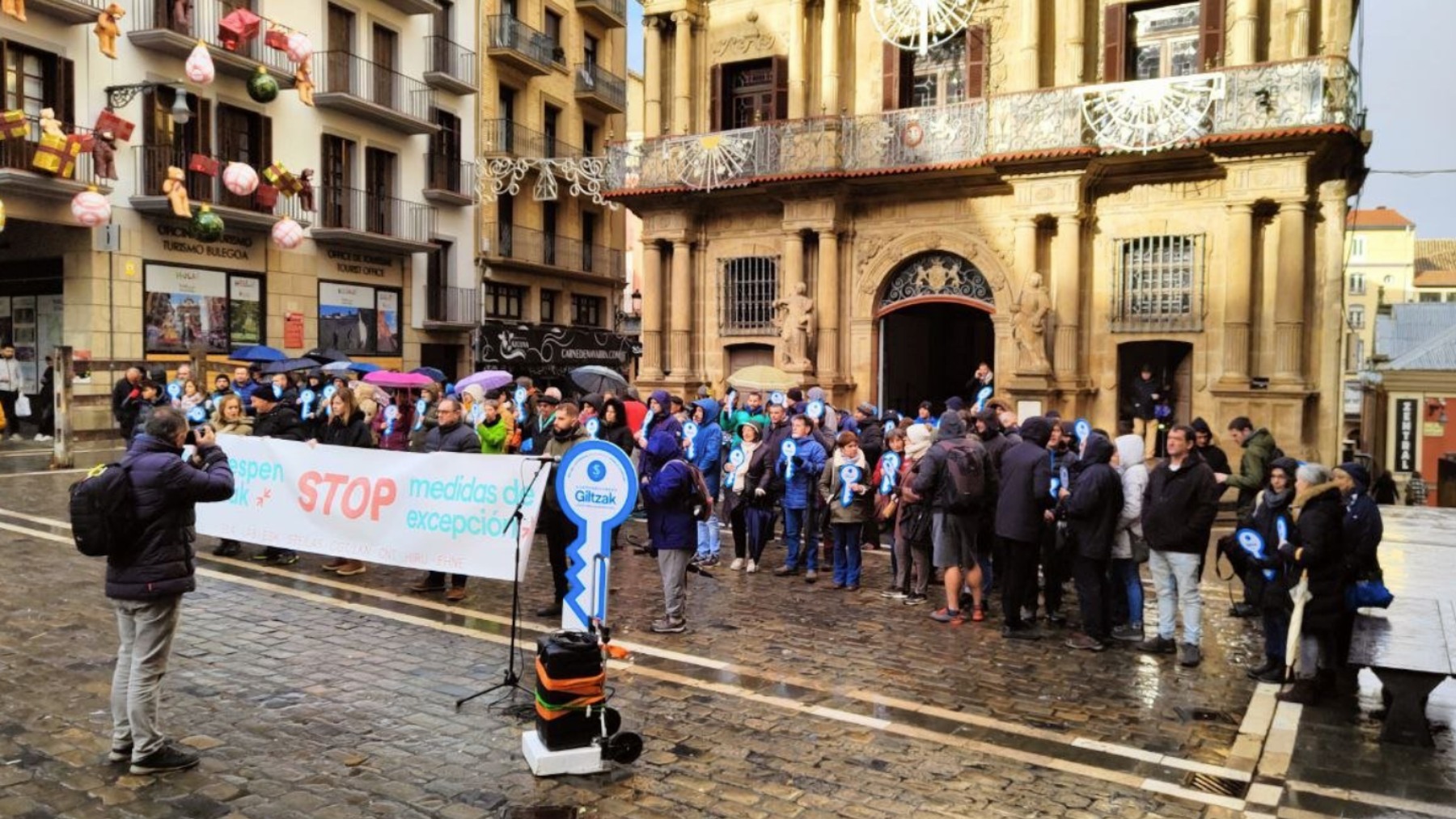 Una de las últimas concentraciones de la red de presos de ETA en Pamplona.