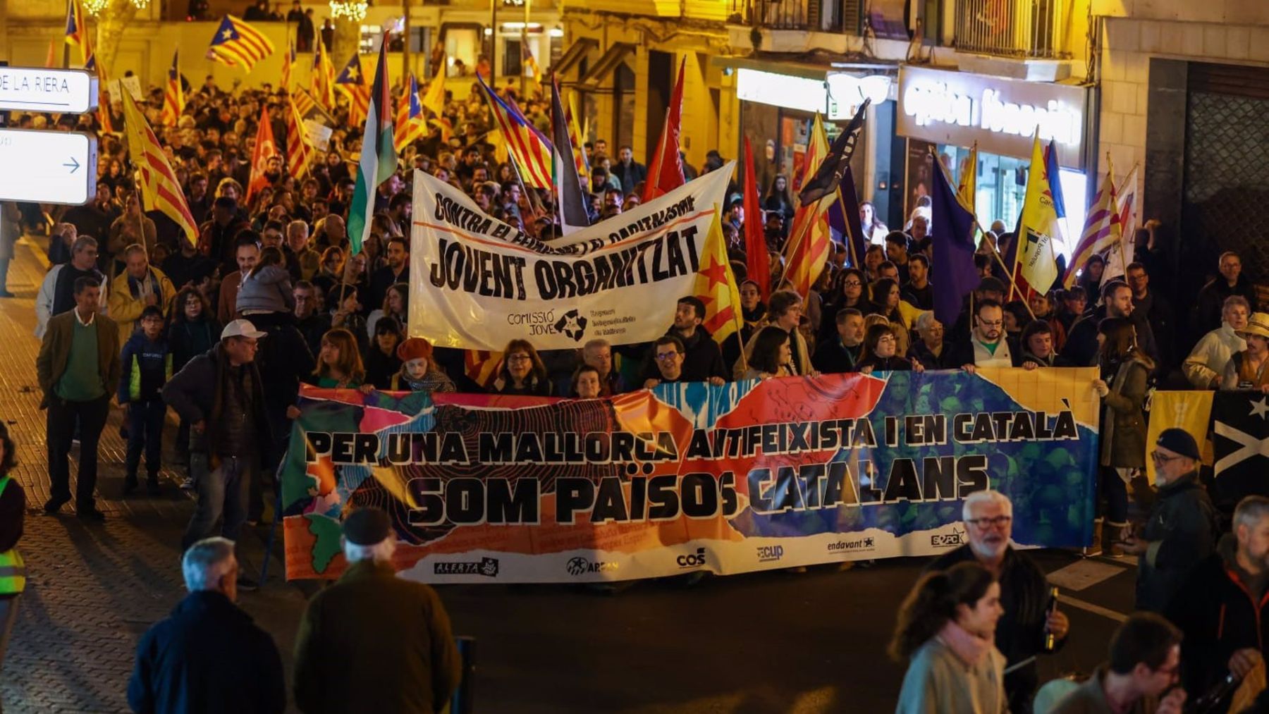 Manifestación independentista en Palma.