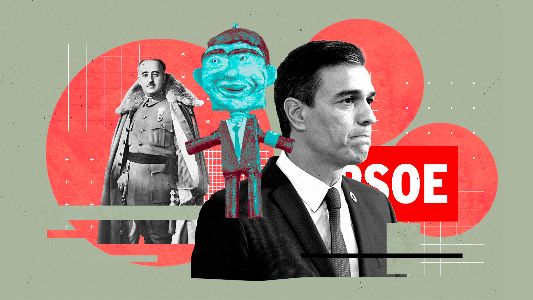 Francisco Franco, Pedro Sánchez y la piñata de Ferraz