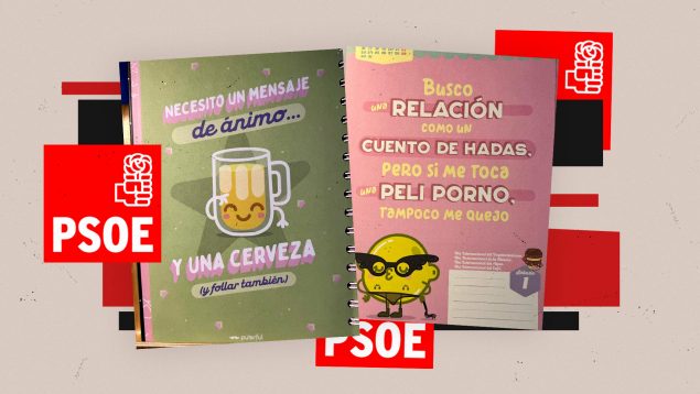 Imágenes de las 'pornoagendas' repartidas por el PSOE a niños en la Cabalgata de San Fernando (Cádiz).