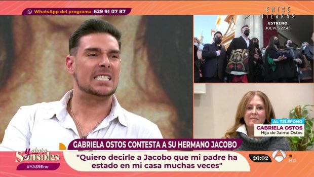 Jacobo Ostos estalla contra su hermana, Gabriela Ostos, en Y ahora Sonsoles.