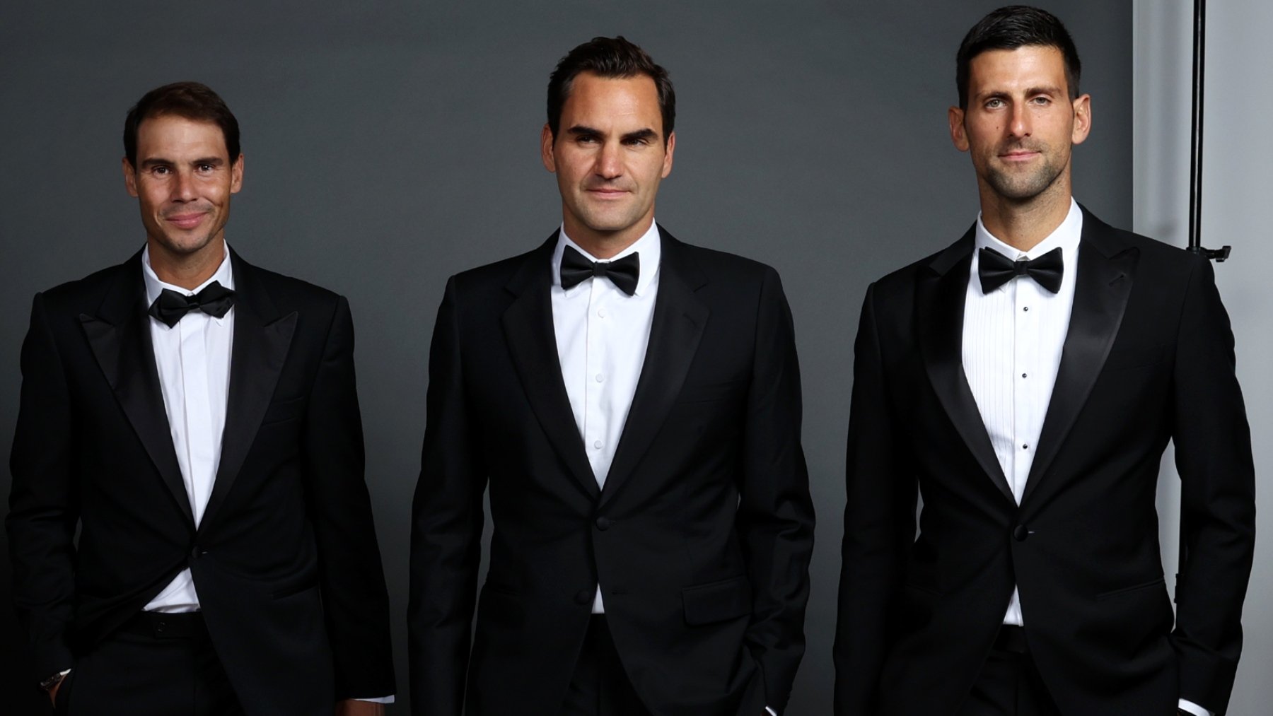 Nadal, Djokovic y Federer se fotografiaron recientemente en un evento. (Getty)