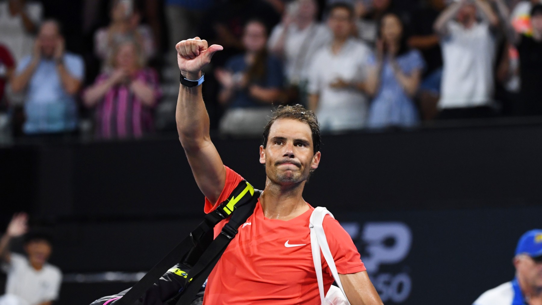 Rafa Nadal, tras el final de su partido en Brisbane. (Getty)