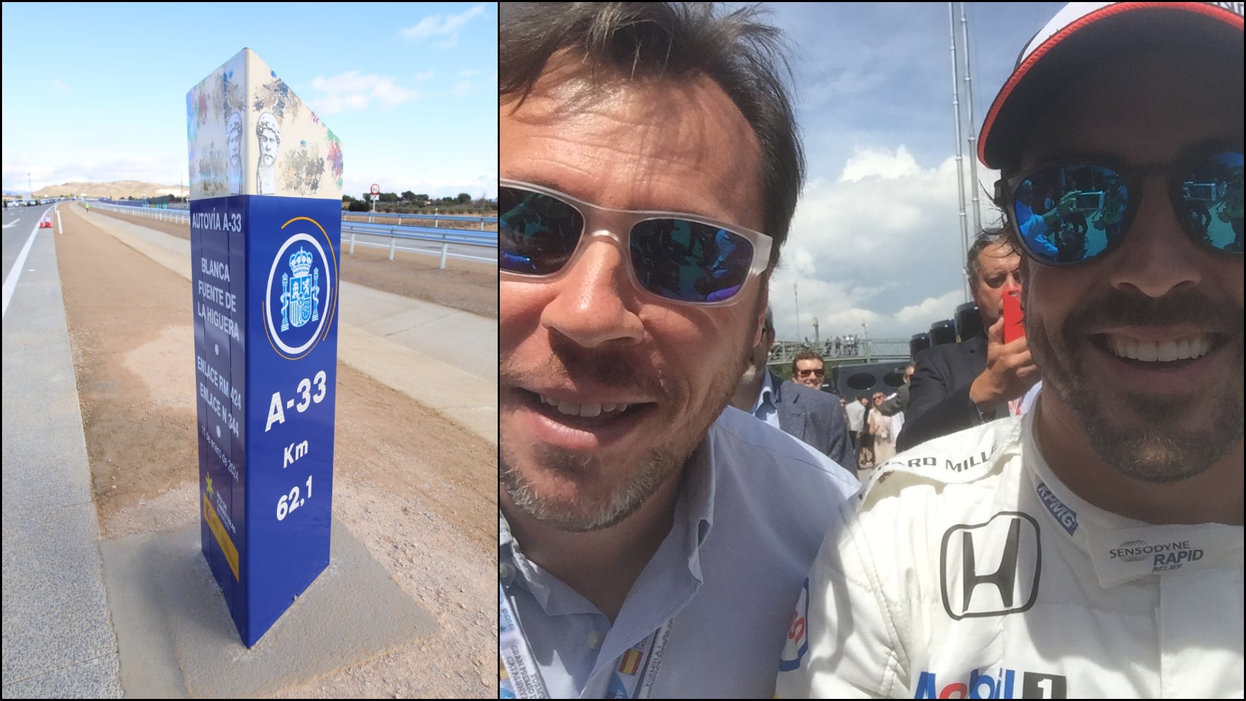 La nueva autovía A-33, Óscar Puente y Fernando Alonso.