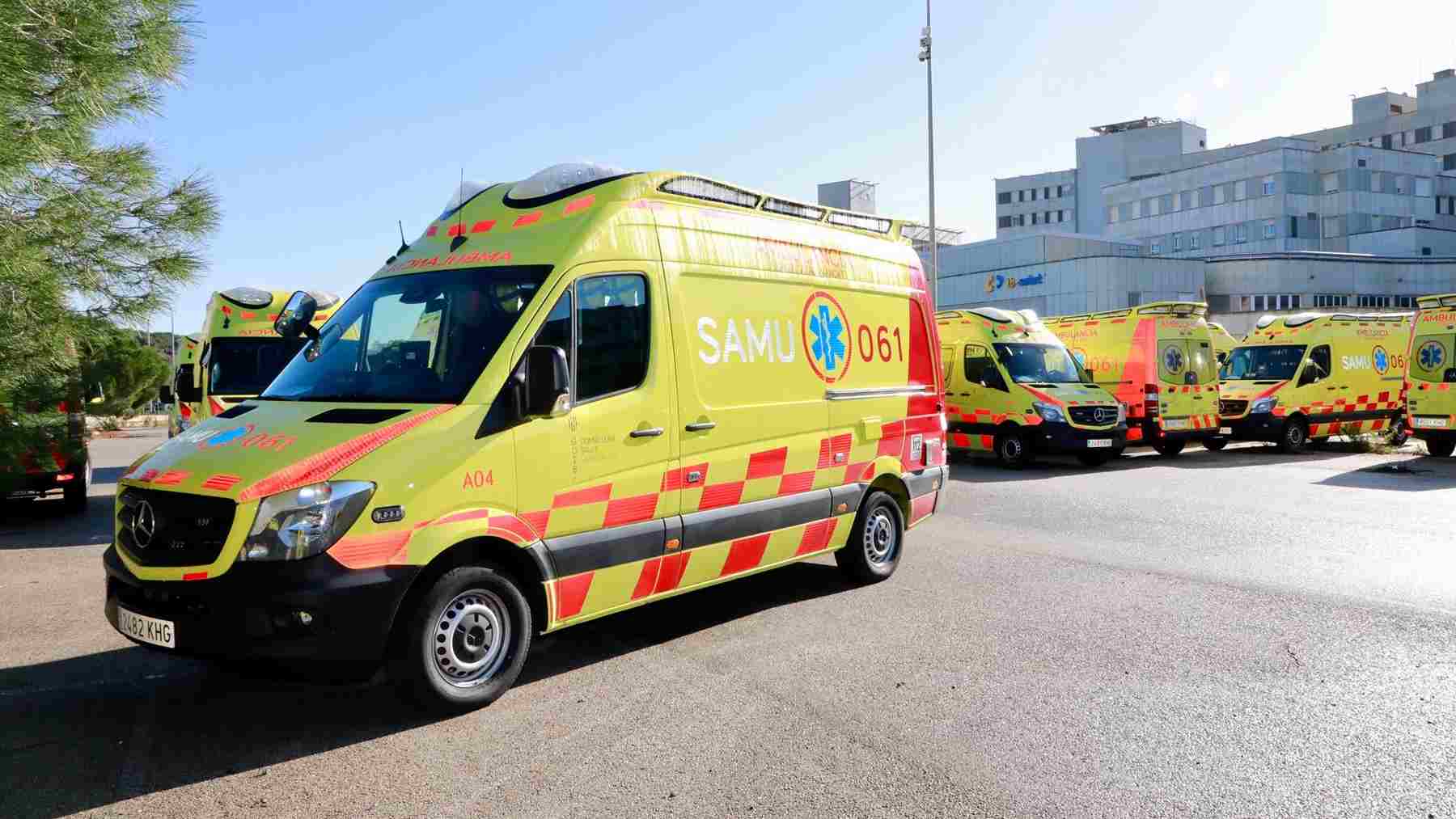 Ambulancias del SAMU 061 en Mallorca.