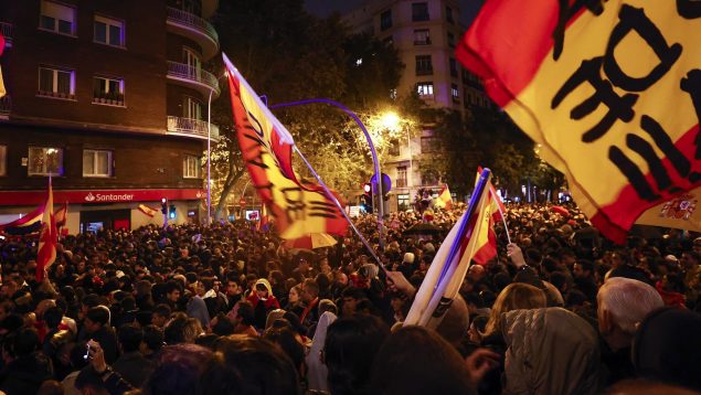 Protestas Ferraz, Manifestación, Pedro Sánchez, Sede PSOE hoy,