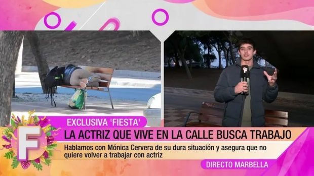 Fiesta ha localizado a la actriz Mónica Cervera tras saberse que vive en la calle (Mediaset)