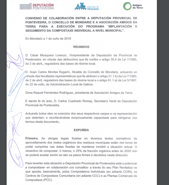 Diputación de pontevedra, amigos da terra, ecologistas, compostaje