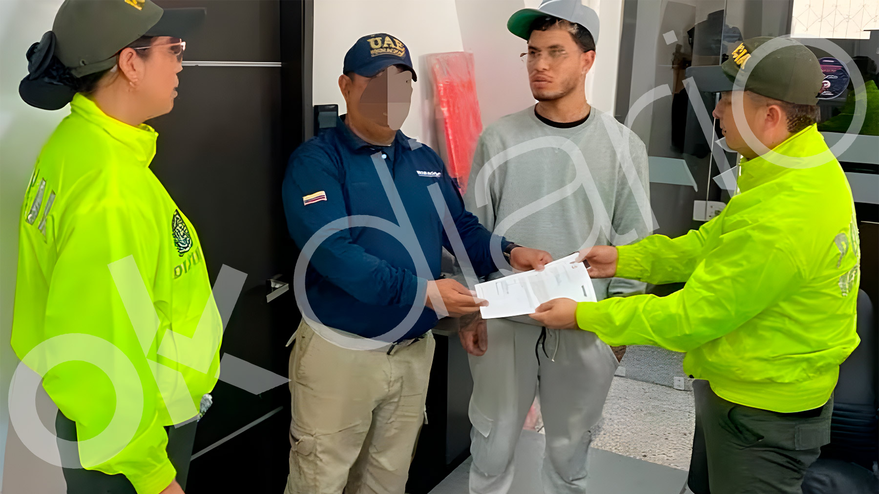 El ciudadano venezolano sospechoso del atentado a Vidal-Quadras, detenido por la Policía de Colombia.