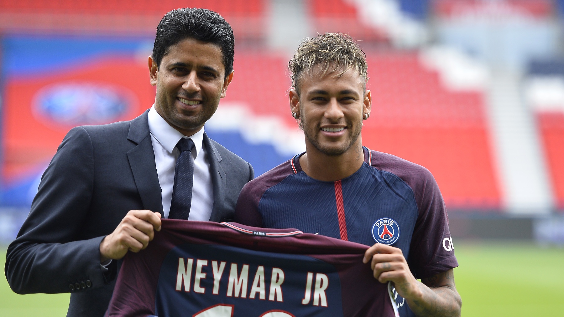 Neymar, el día que fue presentado en el PSG. (Getty)