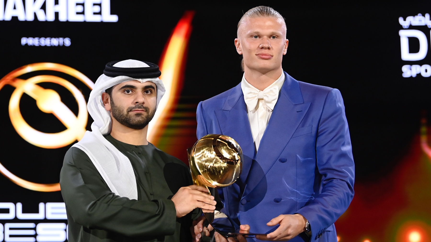 Erling Haaland recoge el título de Mejor jugador de los Globe Soccer Awards. (EP)