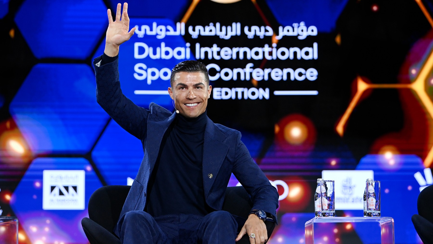 Cristiano Ronaldo, durante la gala de los Globe Soccer. (Europa Press)