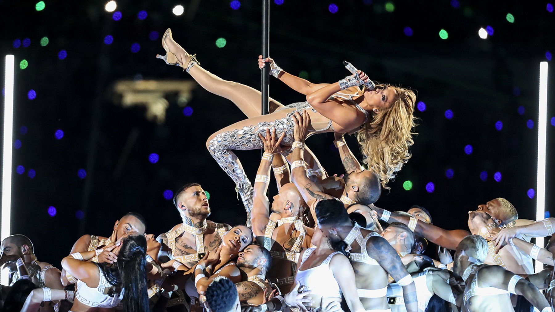 Jennifer Lopez en el descanso de la Super Bowl (Foto: Europa Press).
