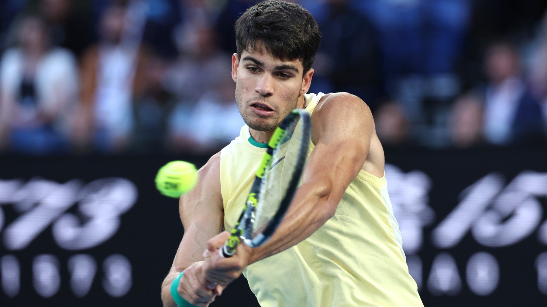 Carlos Alcaraz, durante el Open de Australia 2024. (Getty)