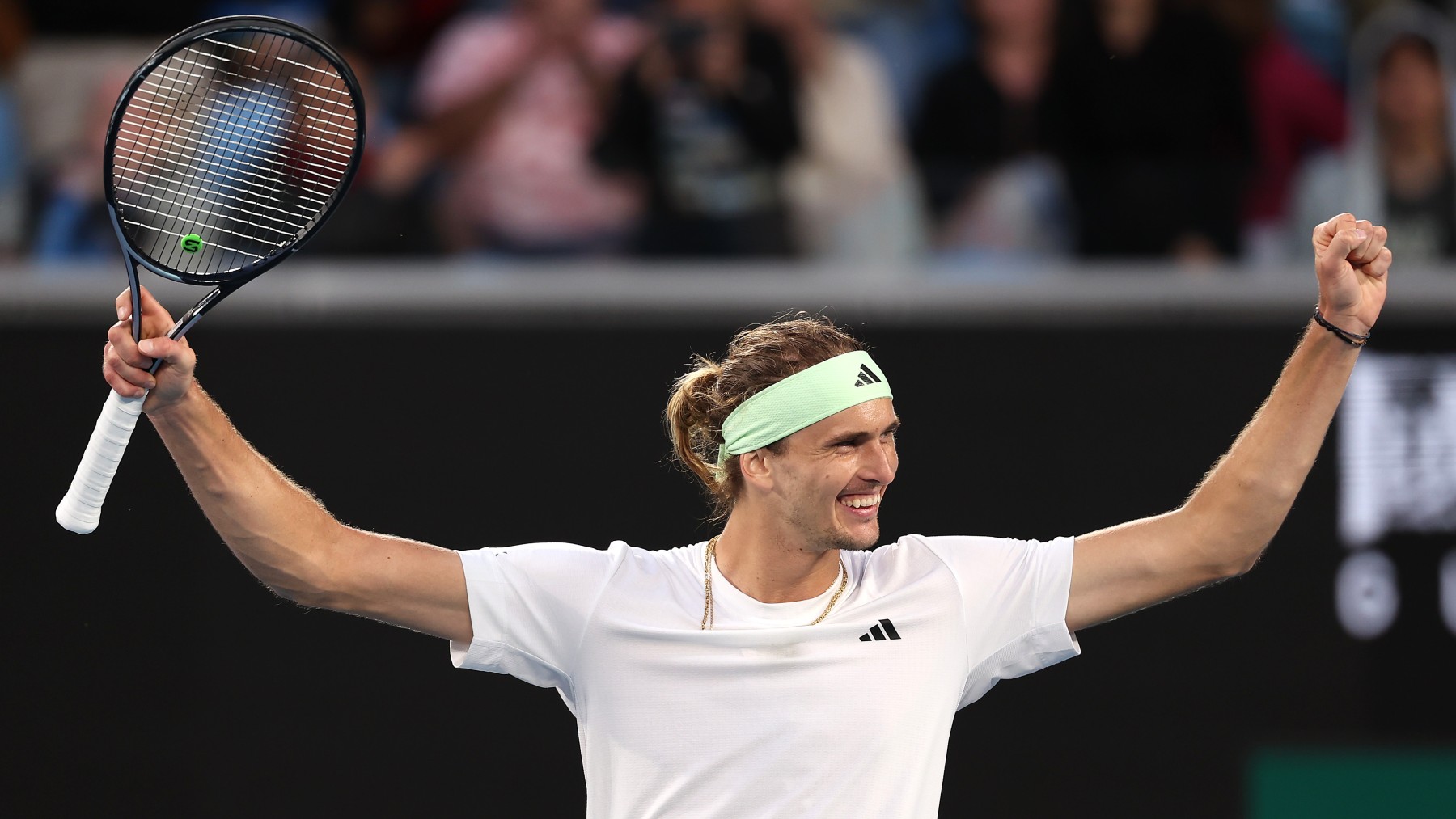 Alexander Zverev celebra el triunfo ante Norrie en el Open de Australia. (Getty)