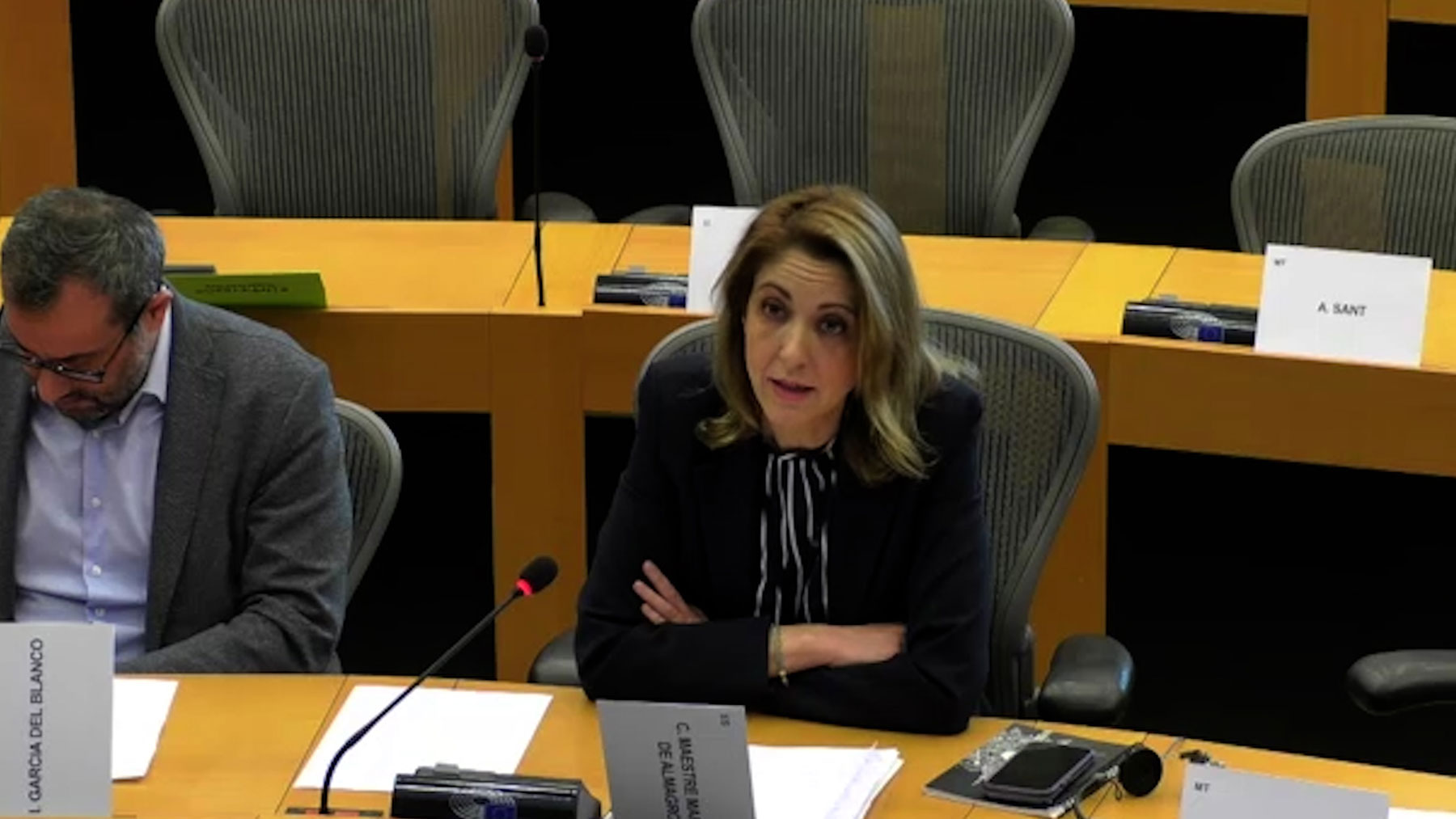 Cristina Maestre, en la Comisión de Peticiones del Parlamento Europeo