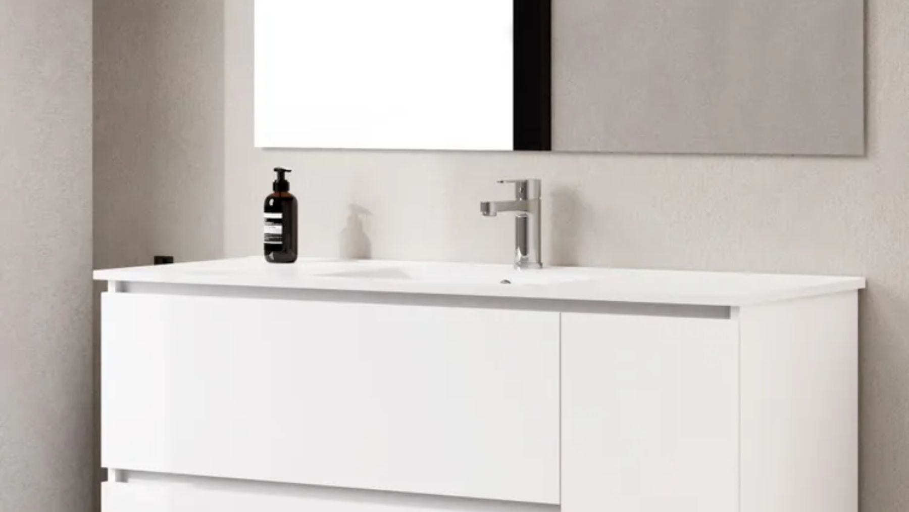 Leroy Merlin tiene el mueble de baño con lavadero perfecto para baños  pequeños y rebajado casi 200 euros