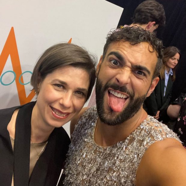 Mariangela Borneo con Marco Mengoni, representante de Italia en Eurovisión 2023. (Instagram)