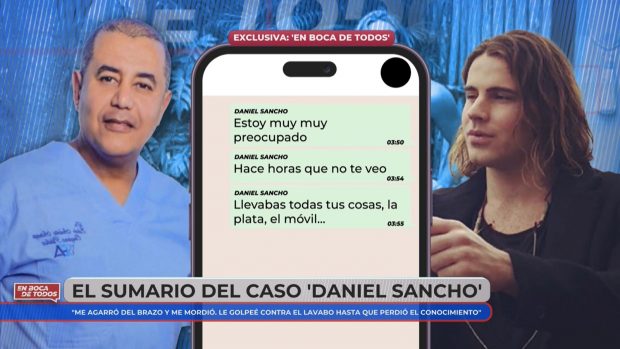 Estos son los mensajes que mando Daniel Sancho a Edwin Arrieta una vez muerto (Mediaset)