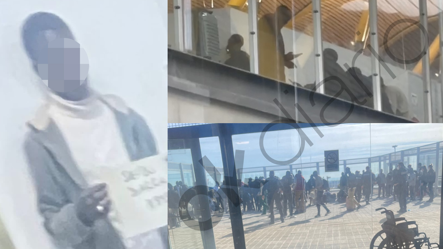 Inmigrantes ilegales en el aeropuerto de Barajas