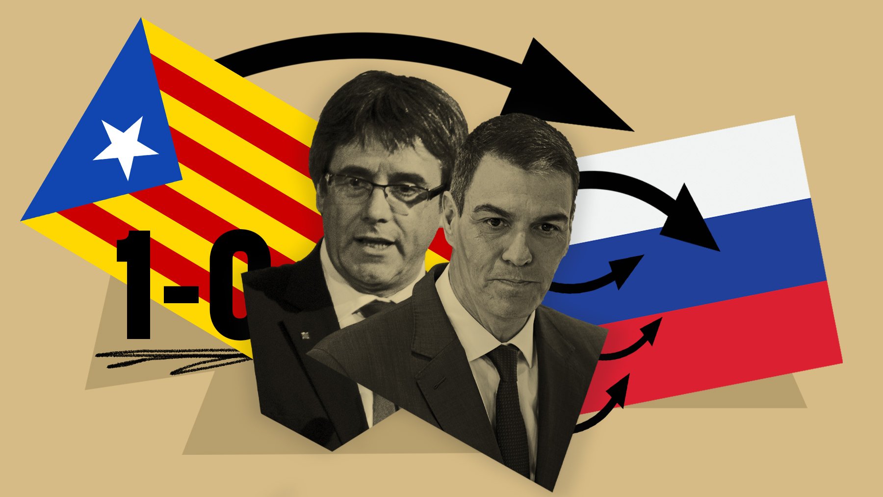Carles Puigdemont y Pedro Sánchez.