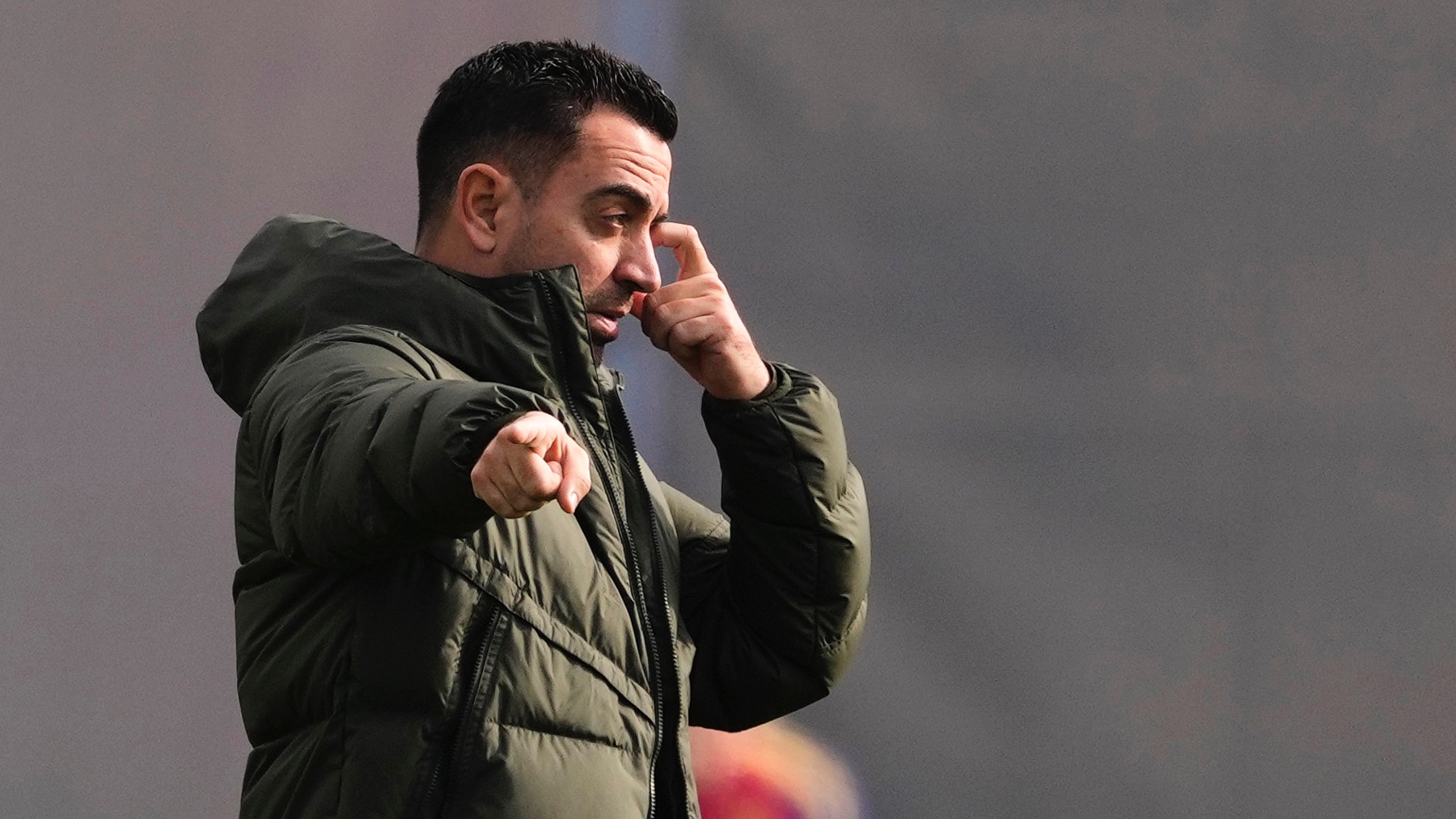 Xavi Hernández, en el entrenamiento de este martes. (EFE)