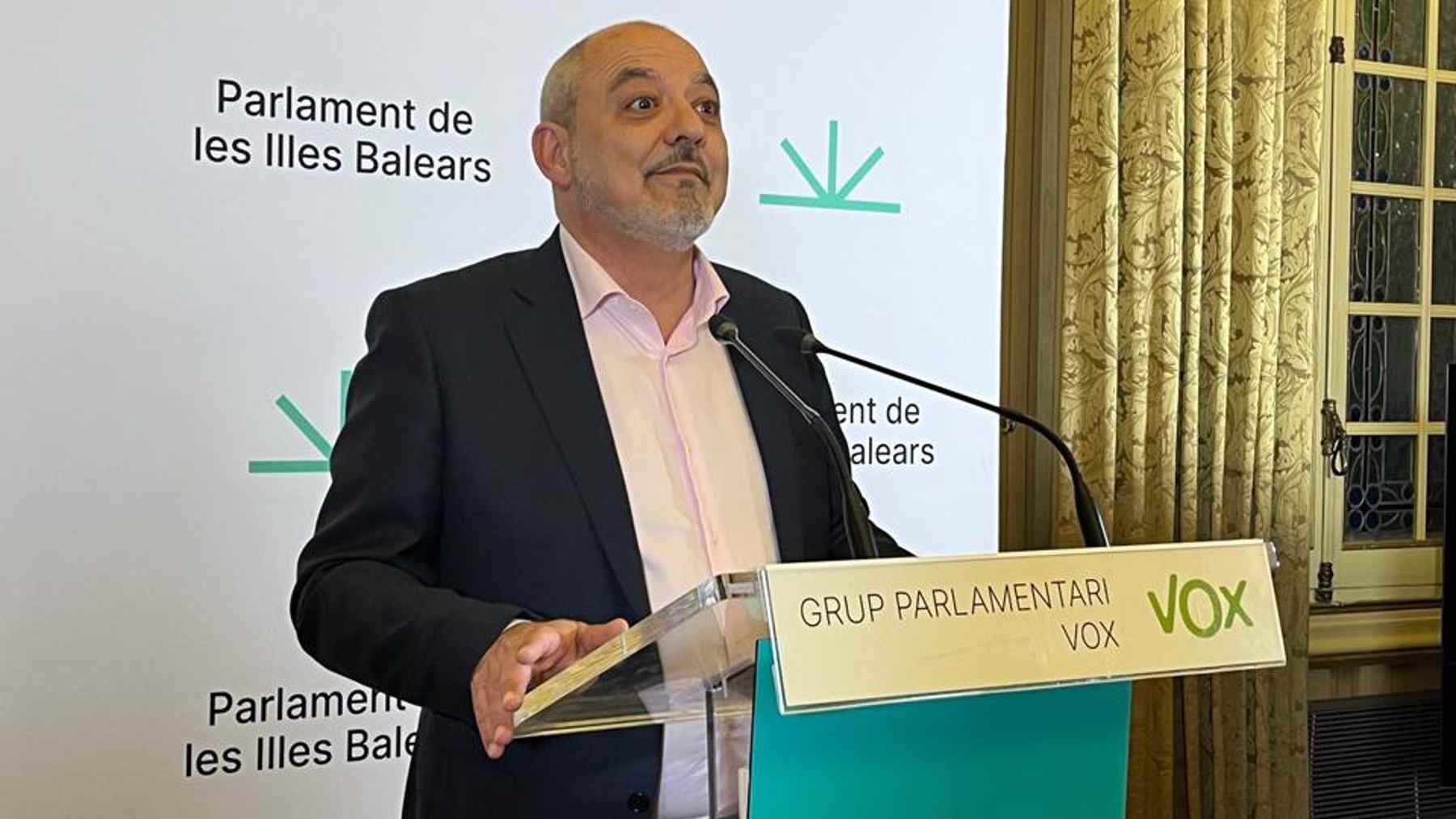 El portavoz adjunto del Grupo Parlamentario de Vox en Baleares, Sergio Rodríguez.