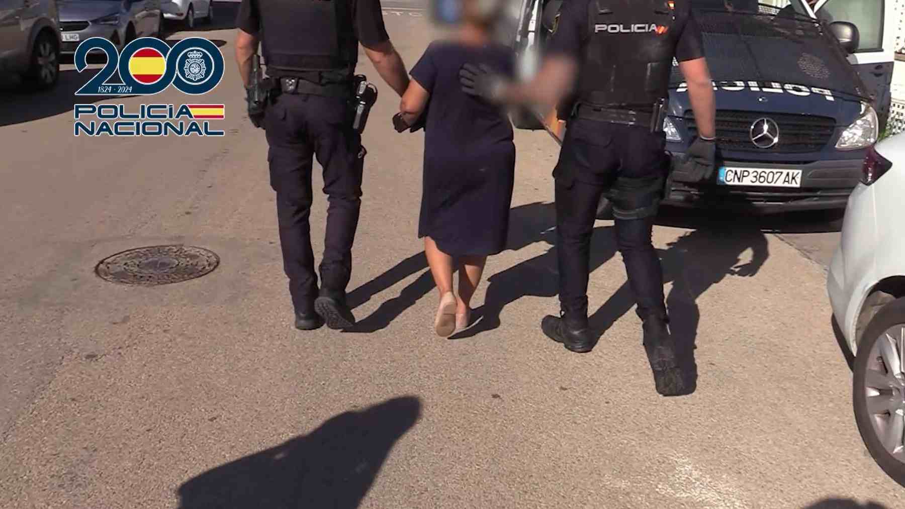 Una de las detenidas en la operación contra la trata en diversos municipios de Mallorca. POLICÍA NACIONAL