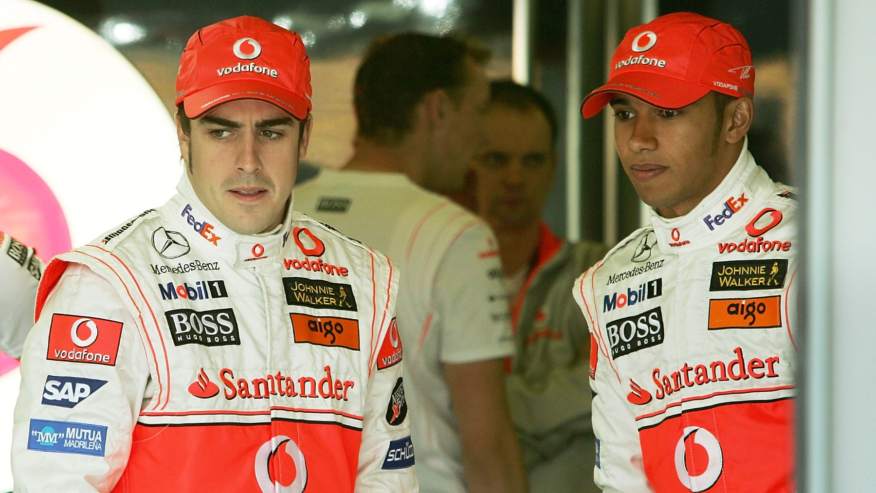 Fernando Alonso y Lewis Hamilton en McLaren. (Getty)