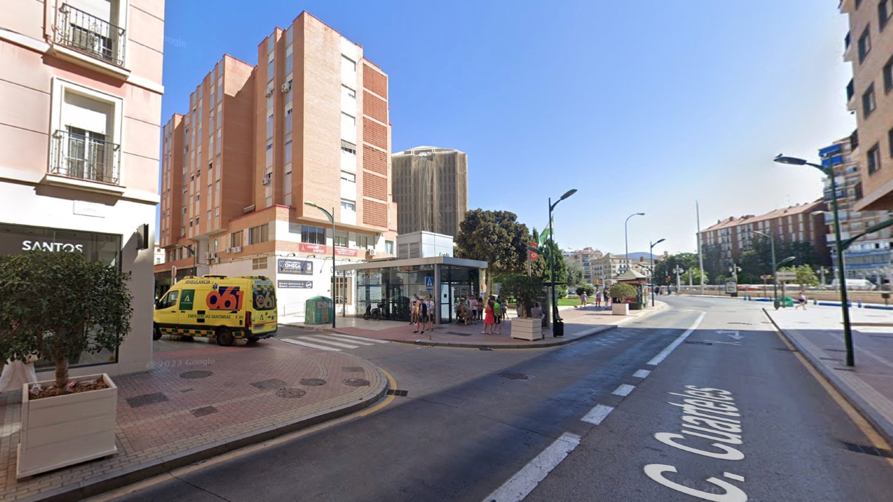 Calle Cuarteles de Málaga, lugar de los hechos.