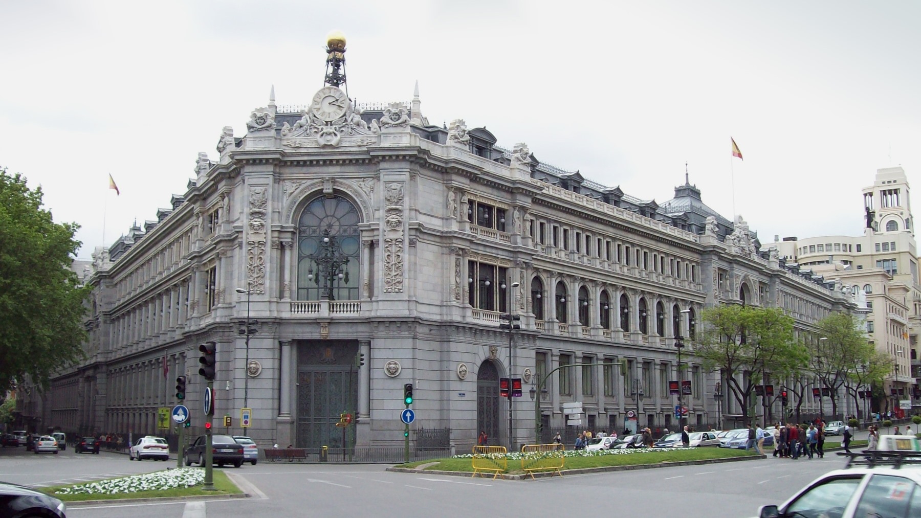 Fachada del Banco de España en Madrid.