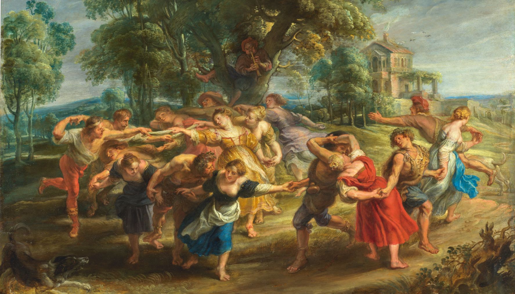 Detalle de la Danza de personajes mitológicos y aldeanos Rubens Madrid, Museo Nacional del Prado @MuseodelPrado