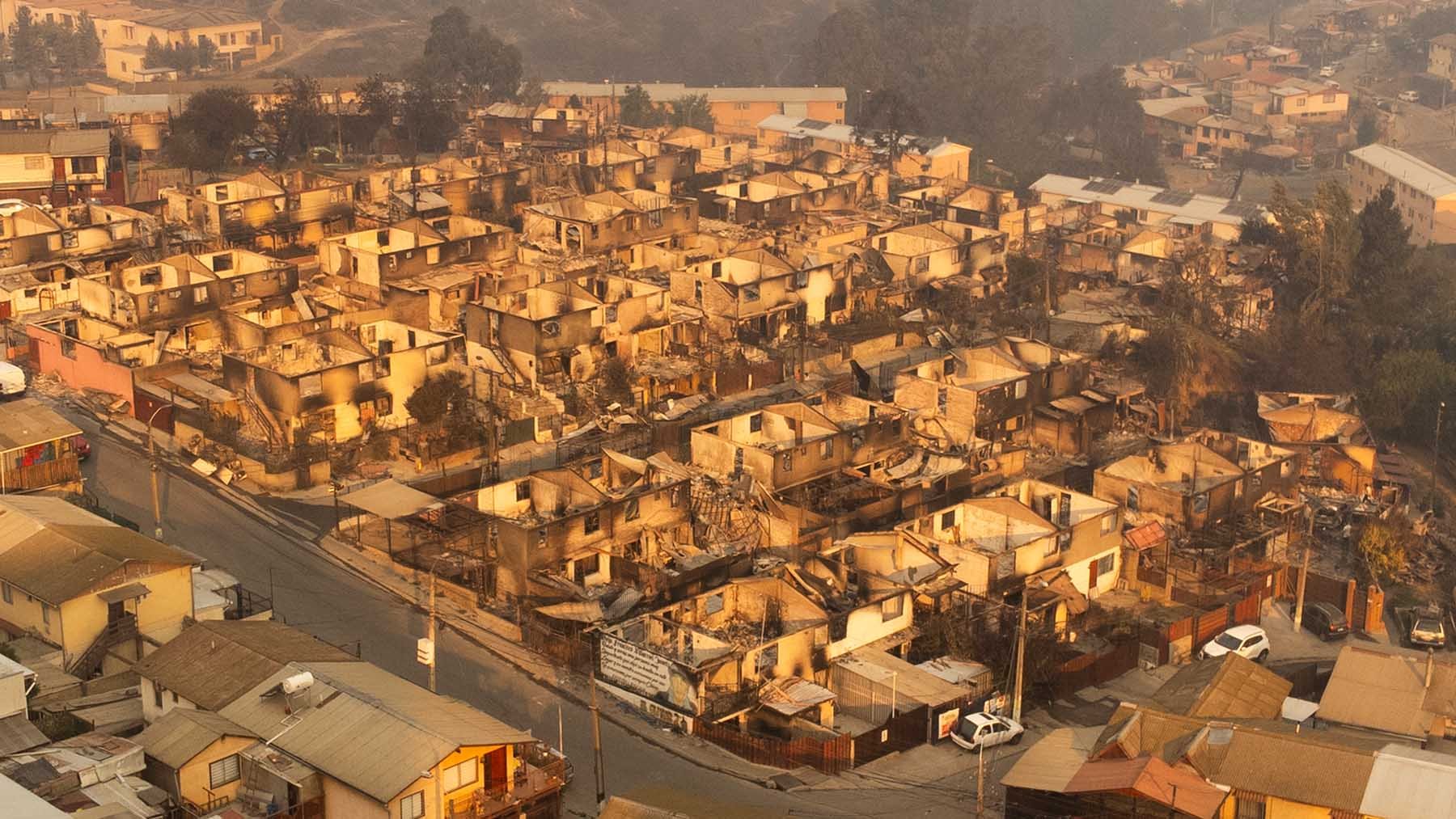 Imagen de los incendios en Chile.