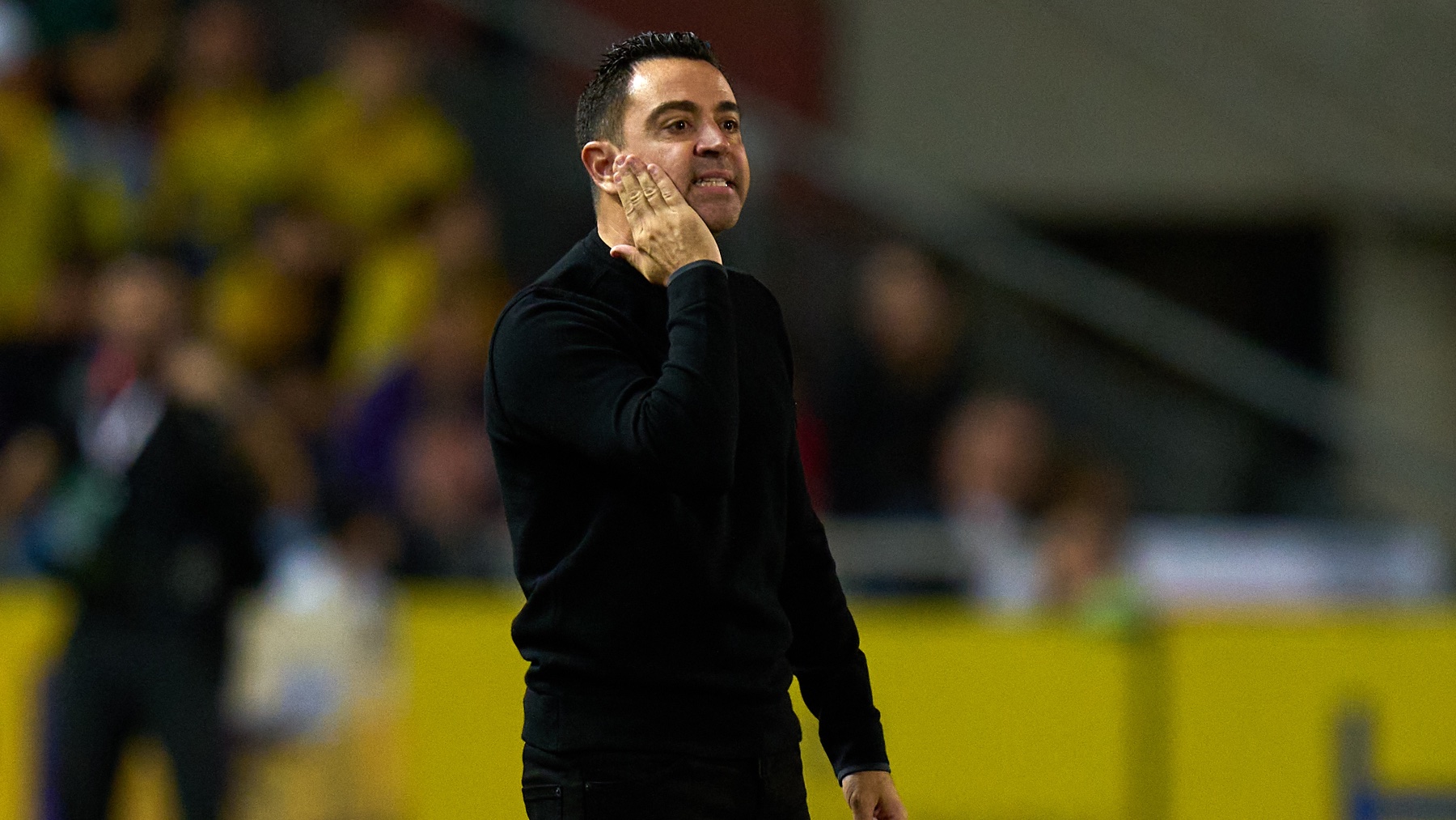 Xavi Hernández, en el partido ante Las Palmas. (Getty)