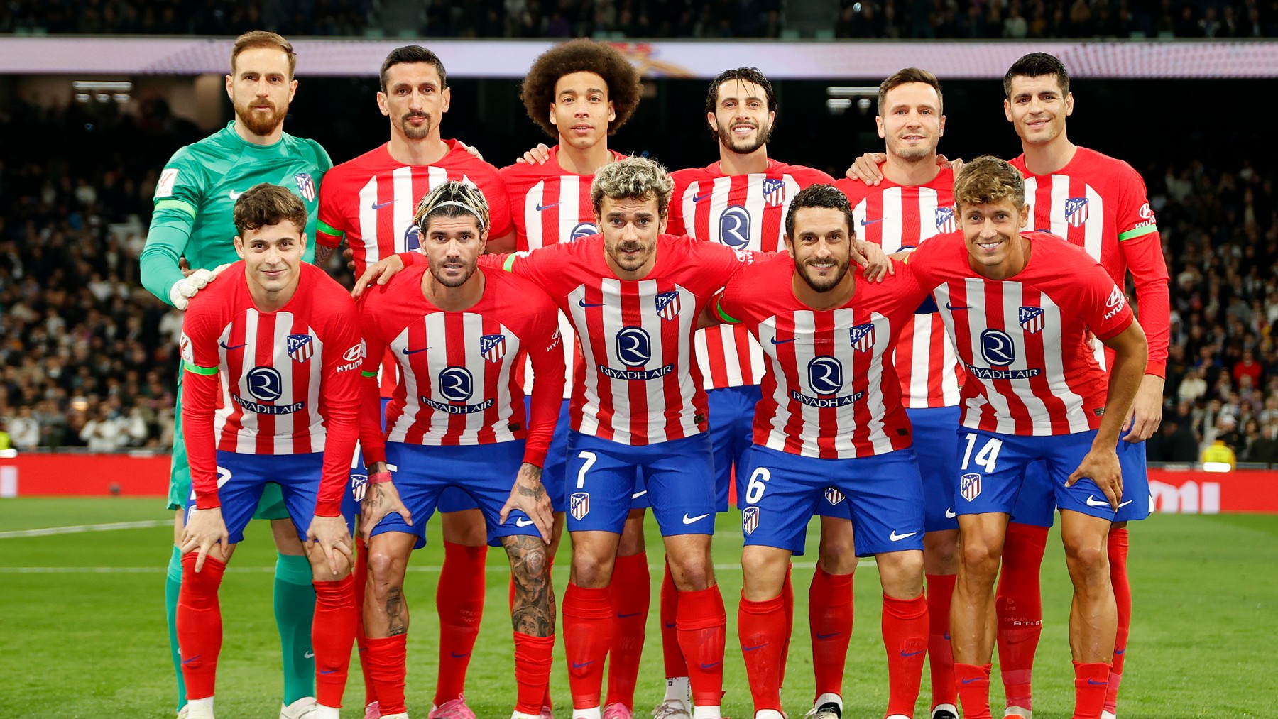 Alineación del Atlético en el Bernabéu