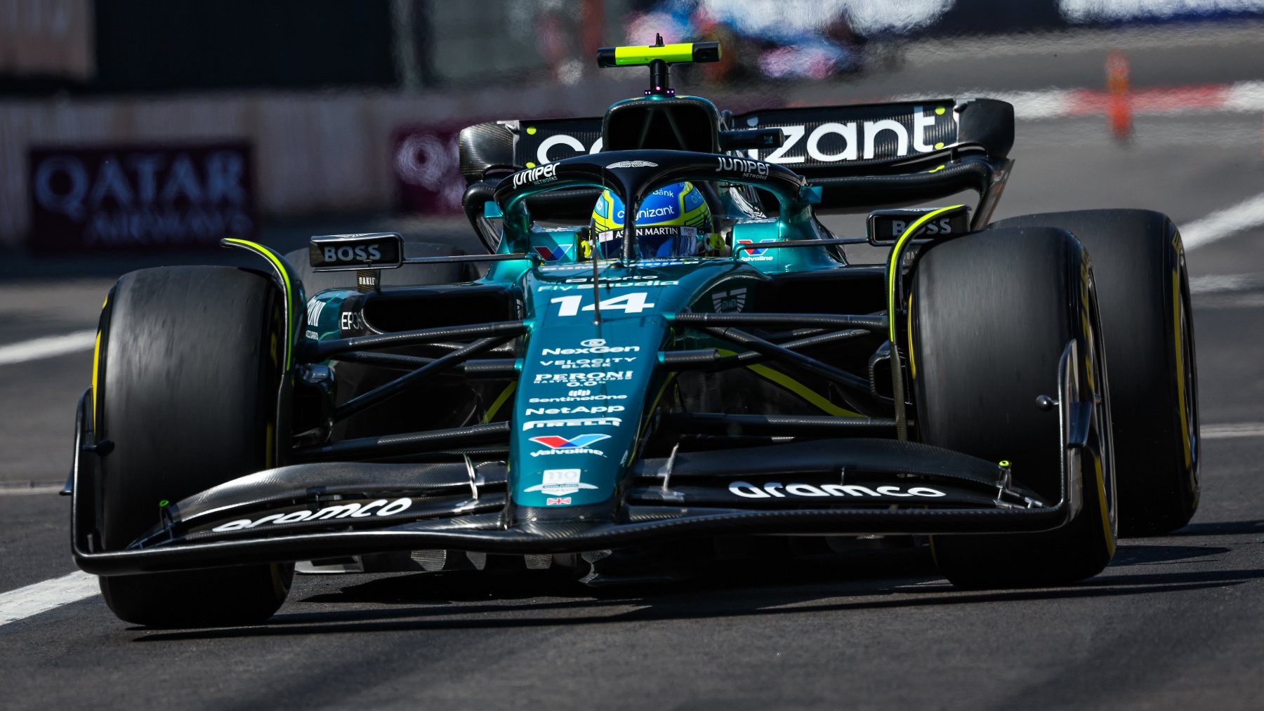 El Aston Martin de Fernando Alonso. (Europa Press)