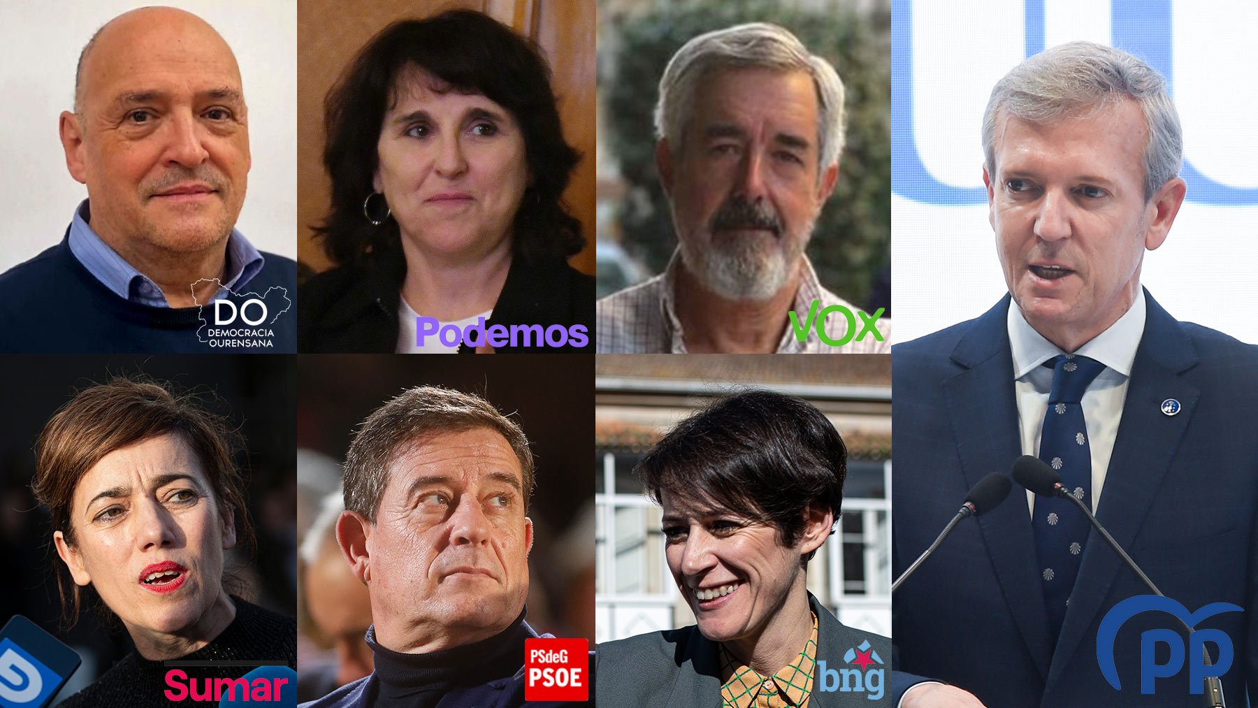 Todos los candidatos a las elecciones de Galicia.