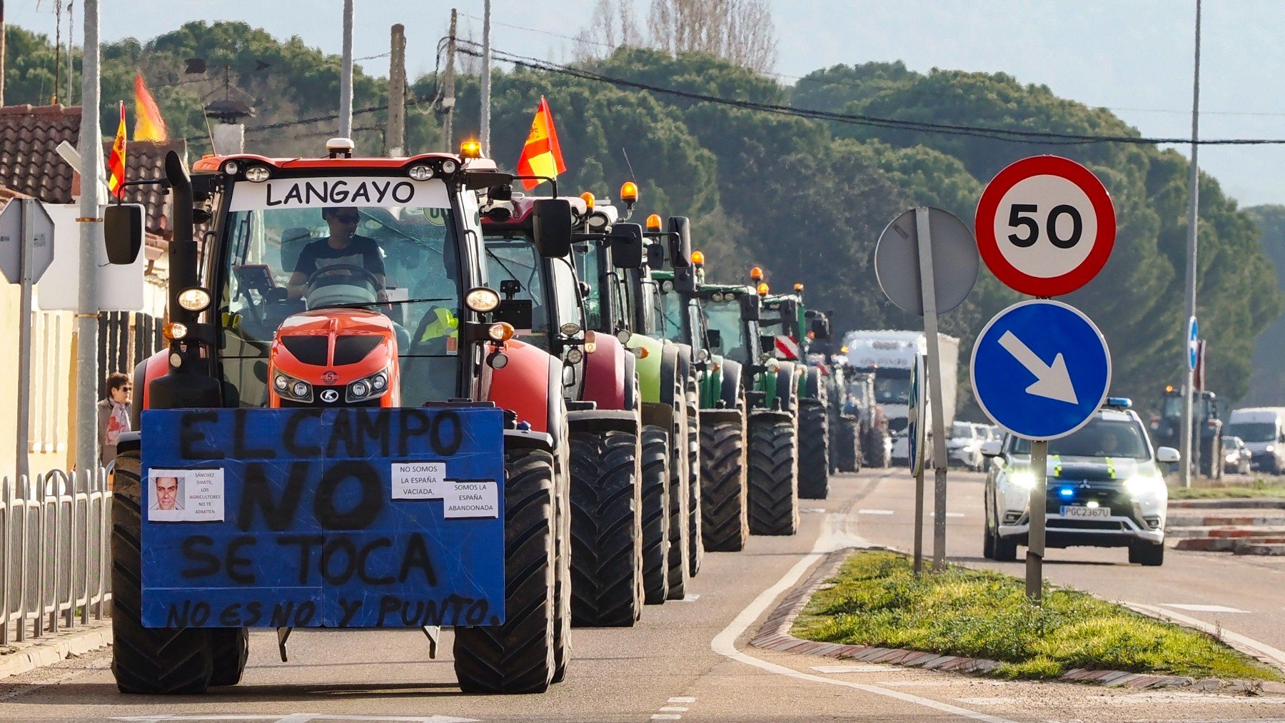 Una tractorada la primera semana de este mes de febrero.