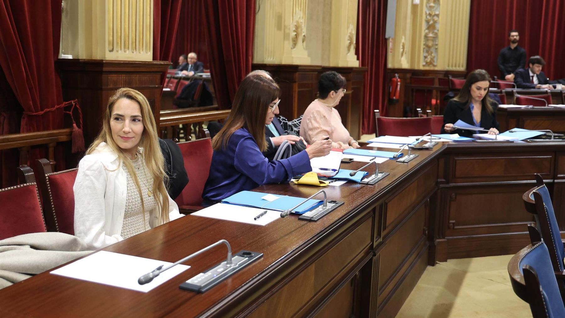 Patricia de las Heras, presidenta de Vox Baleares, en un pleno del Parlament. (Europa Press)