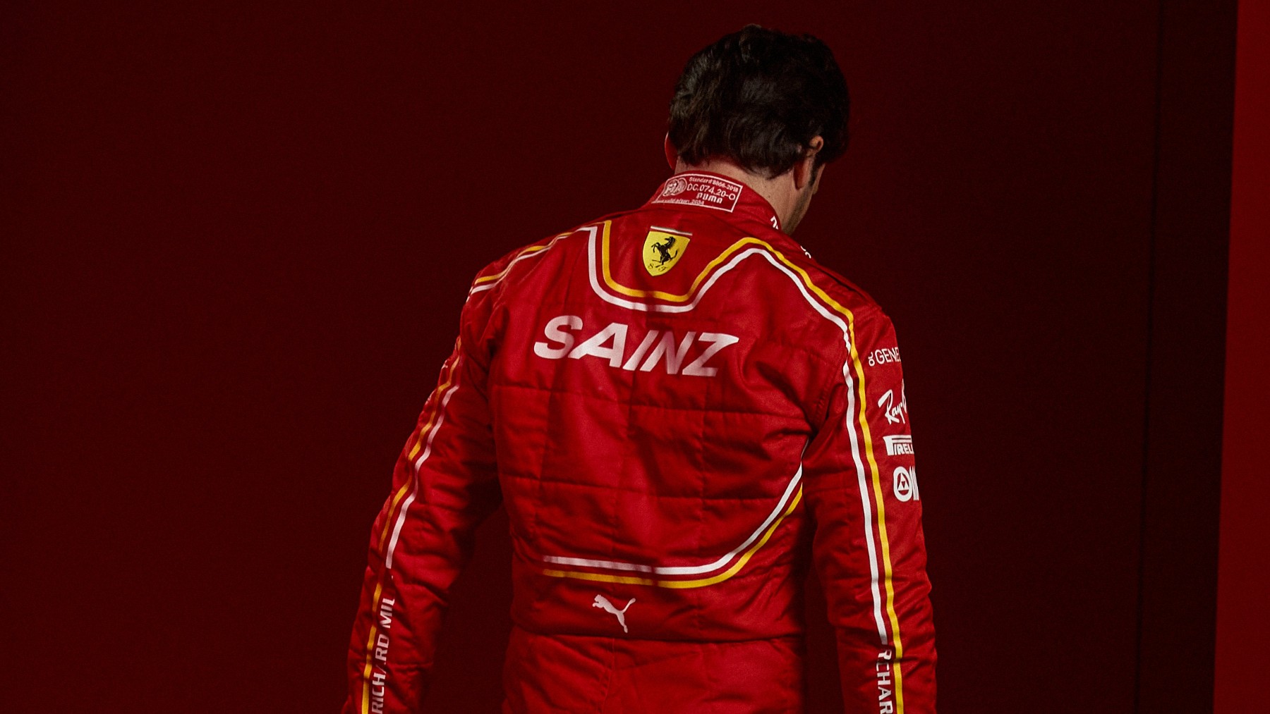 Así es la parte de atrás del nuevo mono de Carlos Sainz en Ferrari. (Scuderia Ferrari)