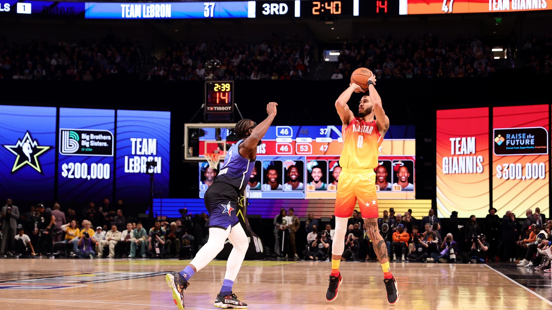 Imagen del partido de la última edición del All-Star NBA. (Getty)