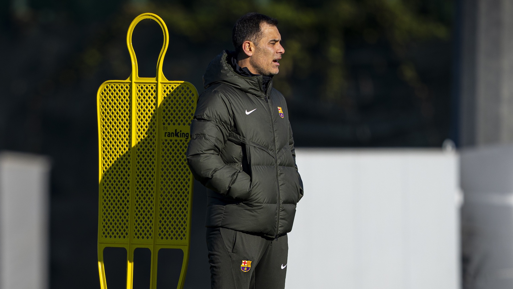 Rafa Márquez, durante un entrenamiento del filial del Barcelona. (@FCBarcelonaB)