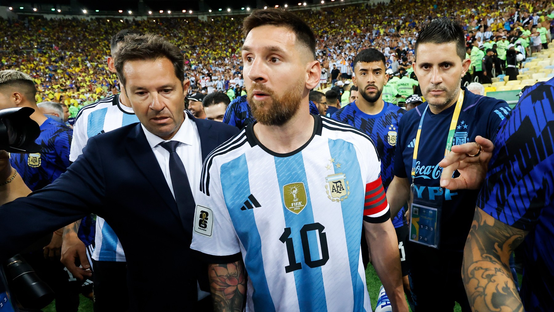 Leo Messi con la camiseta de la Albiceleste. (Getty)