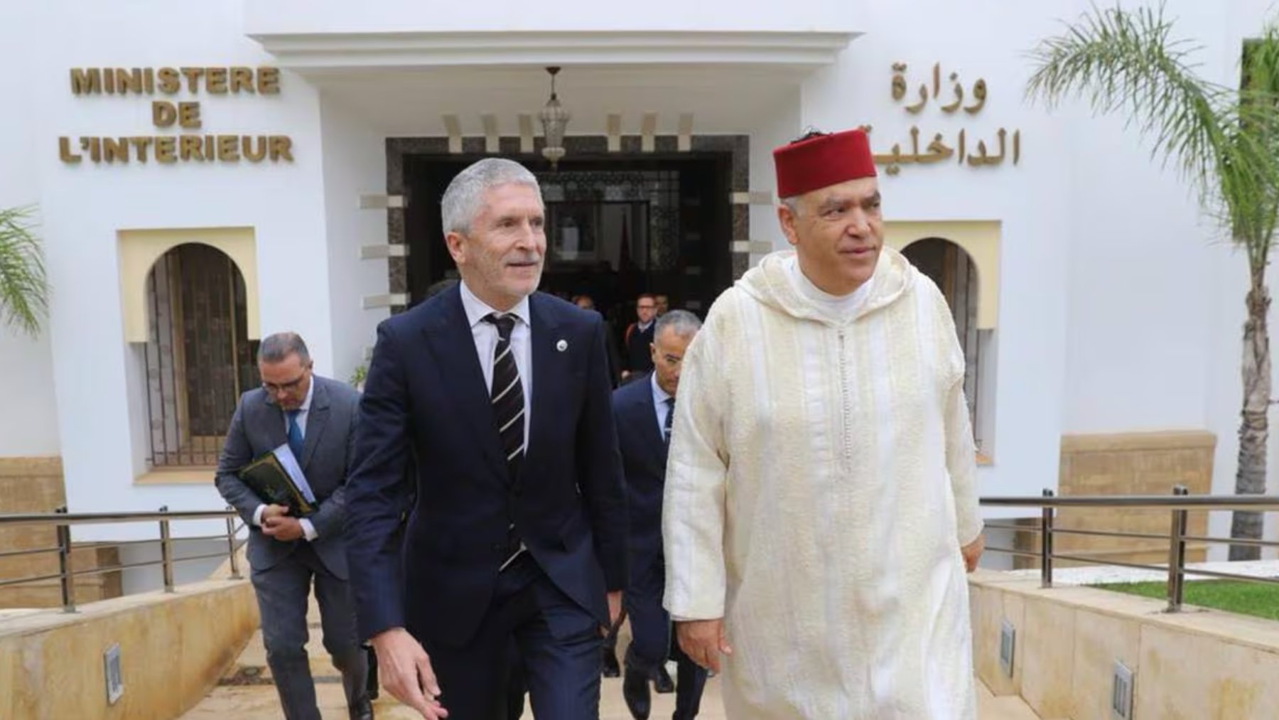 Grande-Marlaska y Abdelouafi Laftit, ministro del Interior de Marruecos.