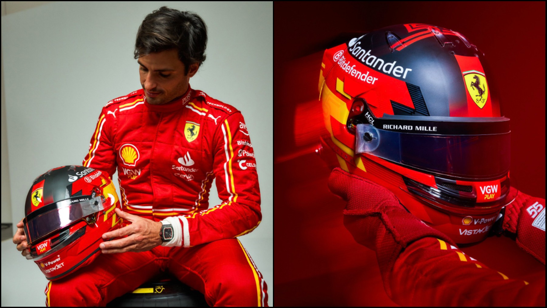 Así será el casco de Sainz en su último año en Ferrari. (Carlos Sainz)