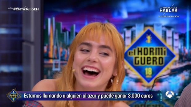 Clara Galle, invitada de El Hormiguero, alucina con la respuesta del espectador que le hace perder 3.000 euros (Atresmedia).