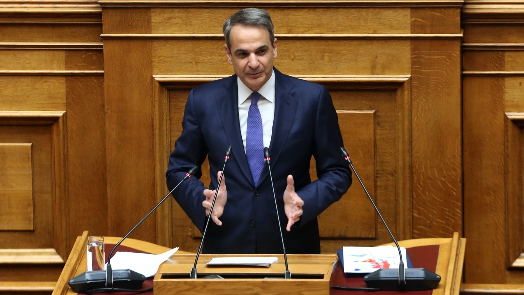 El conservador Kyriakos Mitsotakis, primer ministro de Grecia (Foto: EFE).